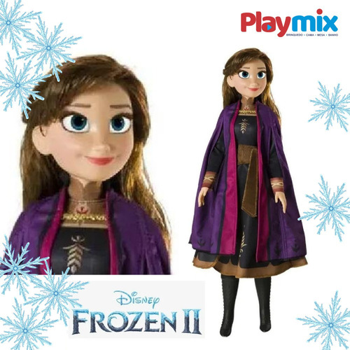 Boneca Anna Articulada Princesa Disney Original Frozen 2